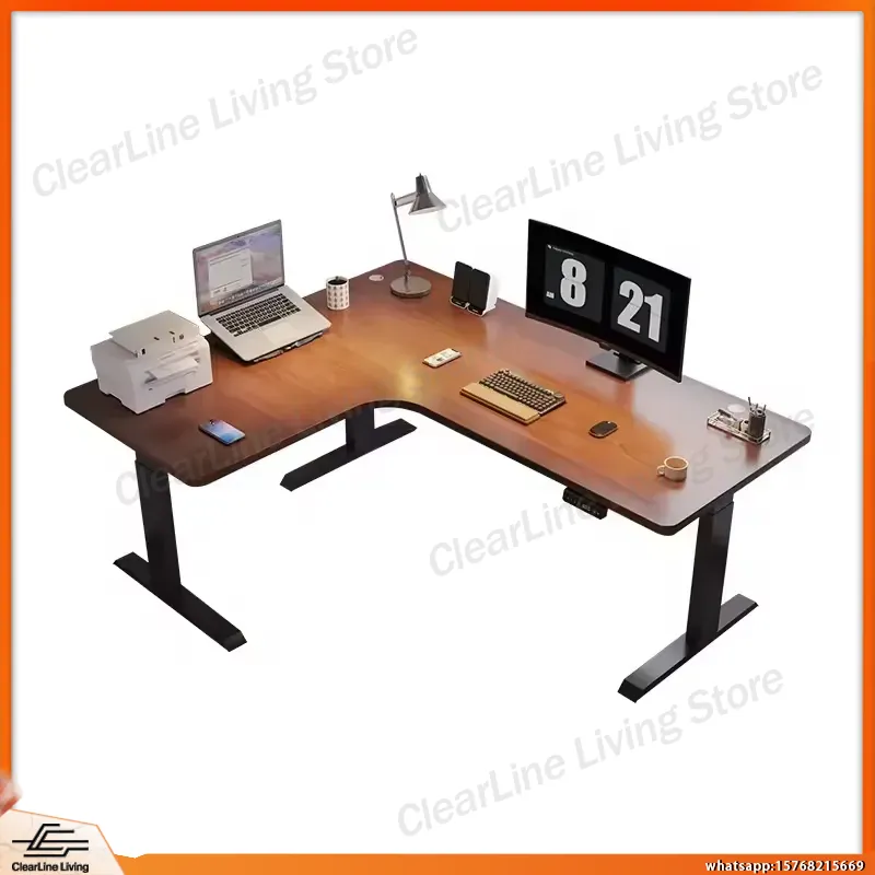 Ergonomic L Shaped Gaming Desk - Dual Monitor Desk Setup ulasan dan harga