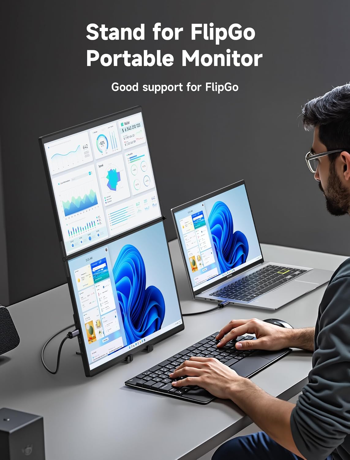 Portable Monitor Stand Mount f - Desk Setup Reference ulasan dan harga